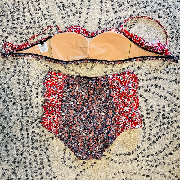 EUC JCrew Liberty bikini high waist too and bottom - Picture 5 of 7